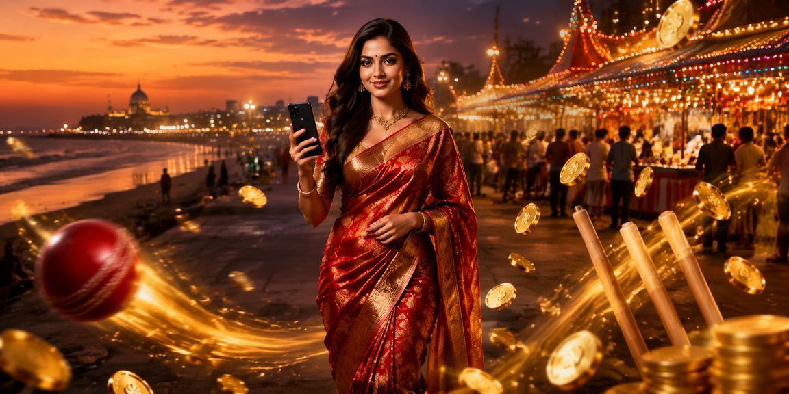 Woman enjoying cricket betting on mobile in Chennai