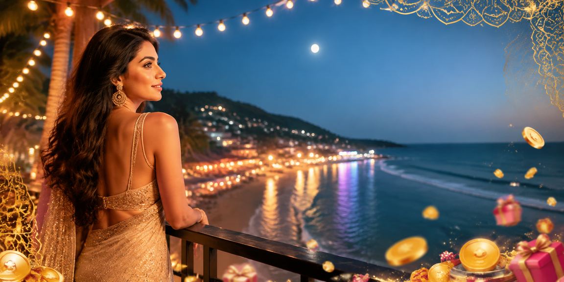 Indian beach with mobile phone for online deposit