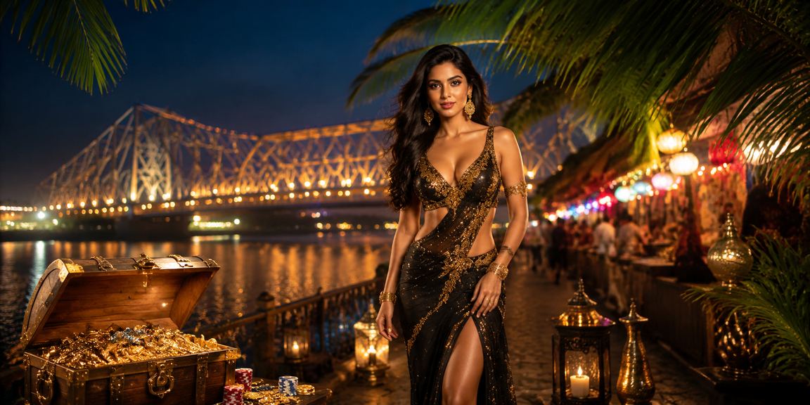 Beautiful Kolkata Howrah Bridge with VIP luxury vibes